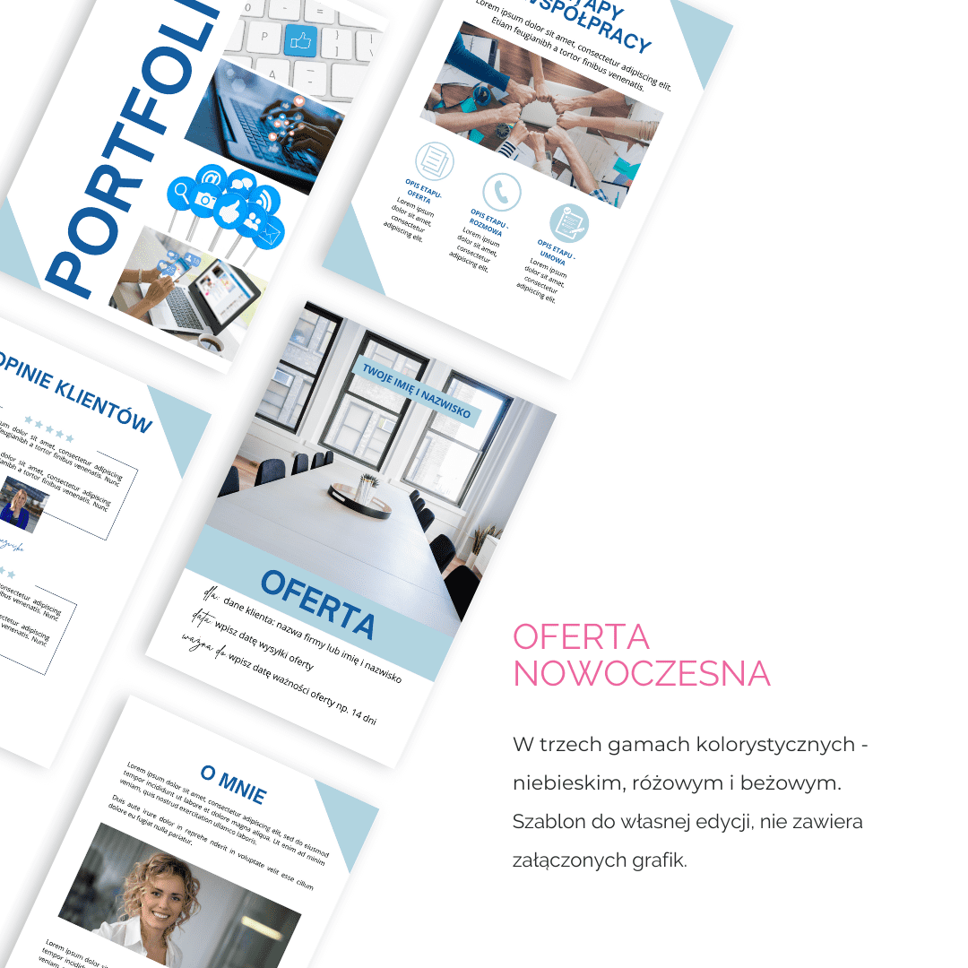 SZABLON OFERTY (nowoczesny) dla wirtualnej asystentki, freelancera - obrazek 9