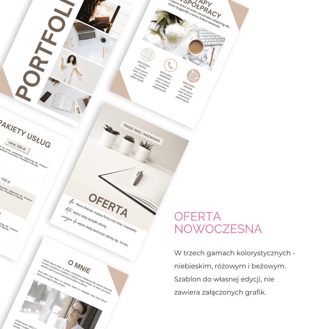 SZABLON OFERTY (nowoczesny) dla wirtualnej asystentki, freelancera - obrazek 10